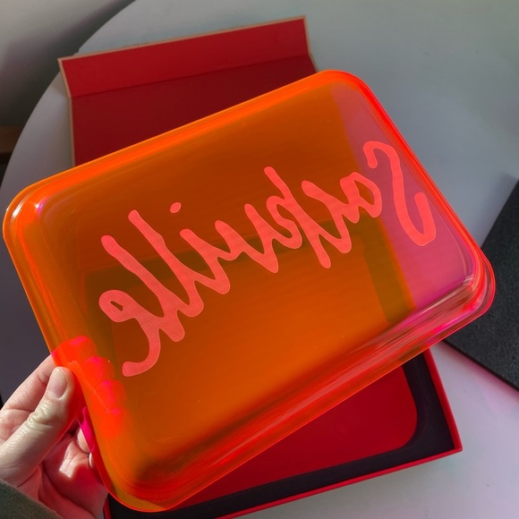 NWT Sackville & Co Pink Jelly Rolling Tray - Picture 9 of 11